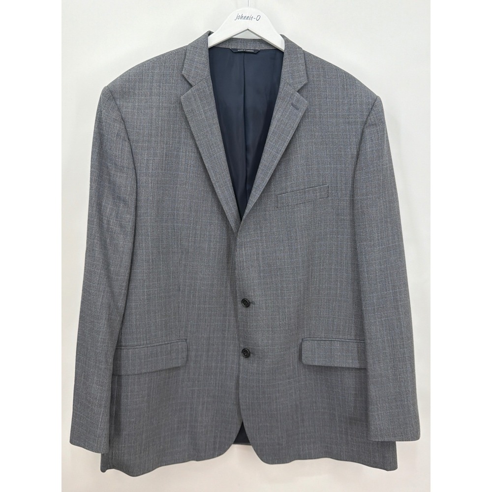 Ralph Lauren Mens 50L Silk Wool Blazer Grey Plaid Sport Coat Made in Canada